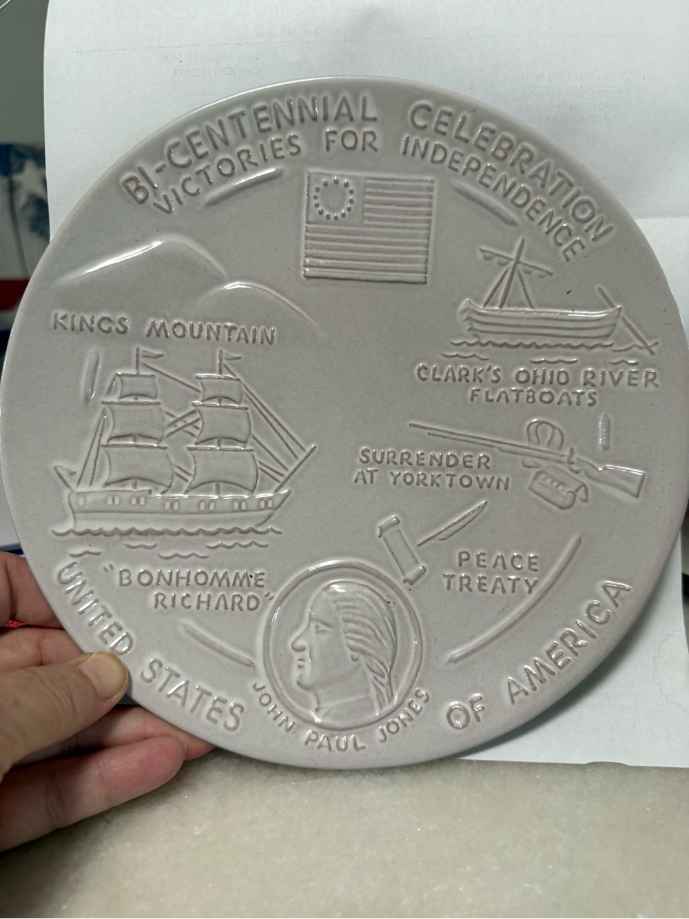Ceramic Centennial Commemorative Wall Plate